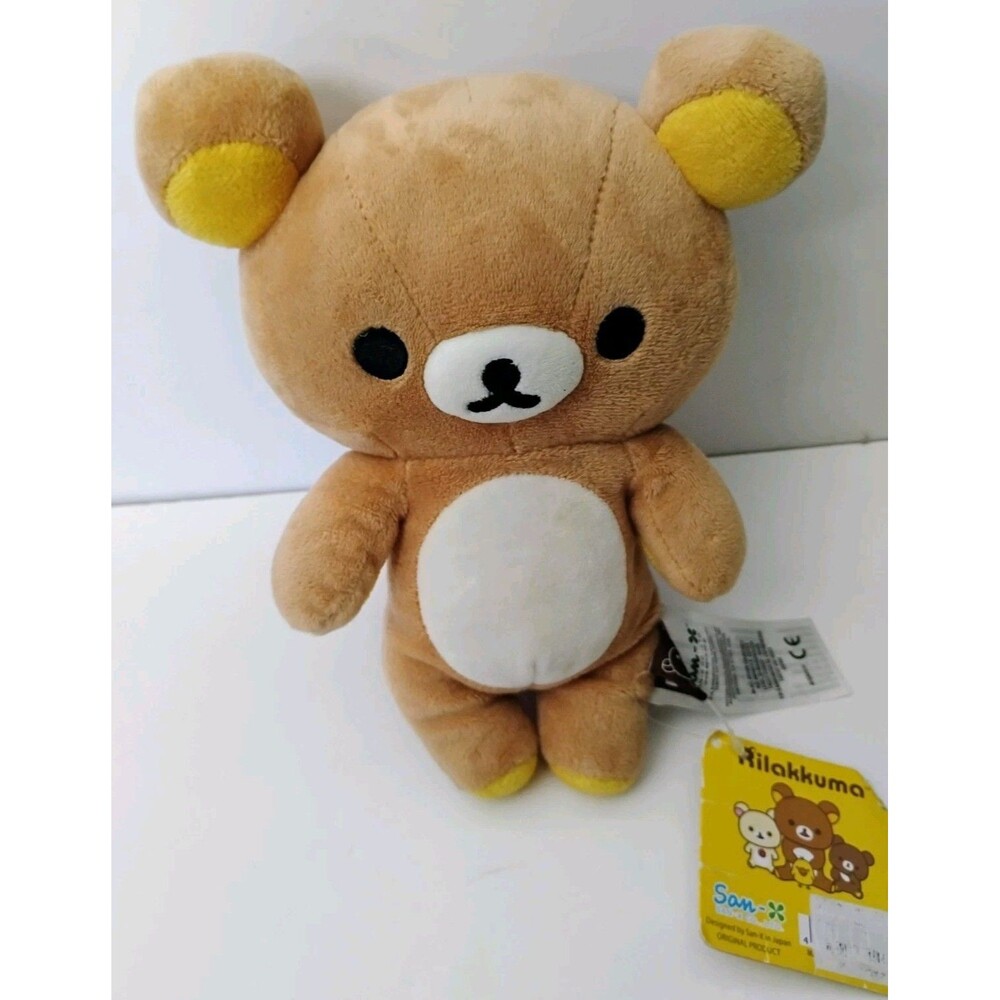 San-X Rilakkuma Basic Zippered Back Plush Bear Stuffed Toy with Tag Lazy Bear